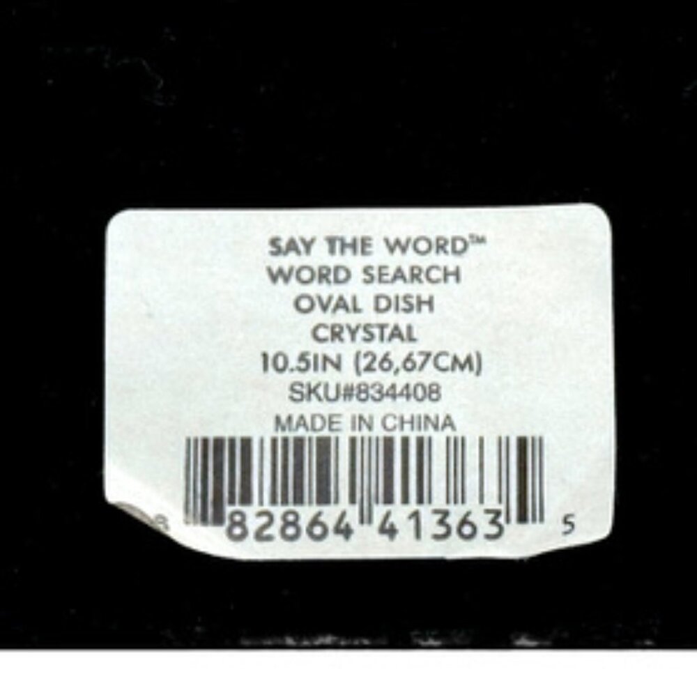 Kate Spade x Lenox Crystal "Say The Word Search" Oval Dish - Picture 4 of 4